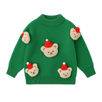 3D Festive Teddy Kids Christmas Jumper - Ivory