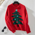 Christmas Tree Womens Christmas Jumper - Red