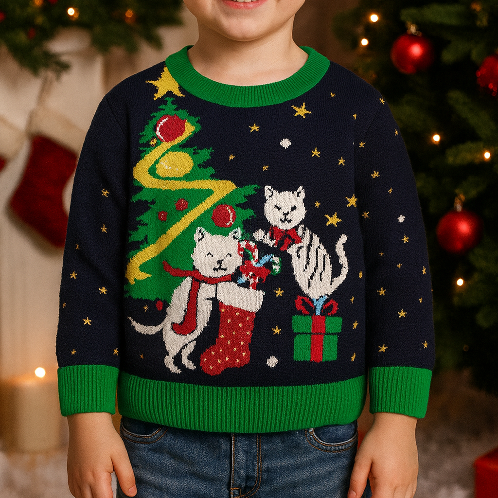 Christmas Cats - Kids' Christmas Jumper