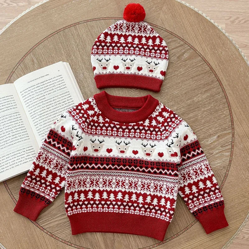 Fair Isle Christmas Jumper & Hat 2