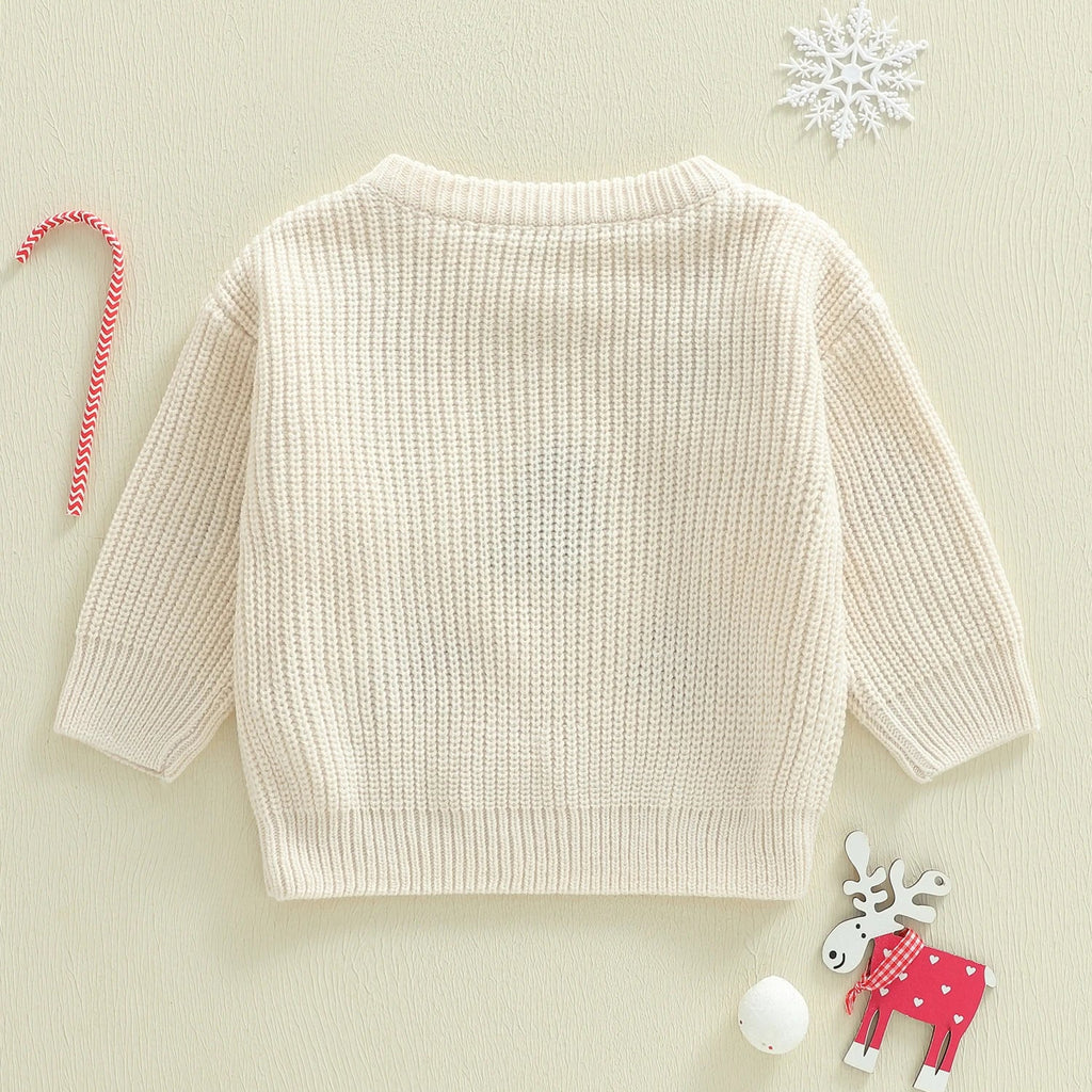 Gingerbread man & Candy Cane toddler Christmas Jumper back