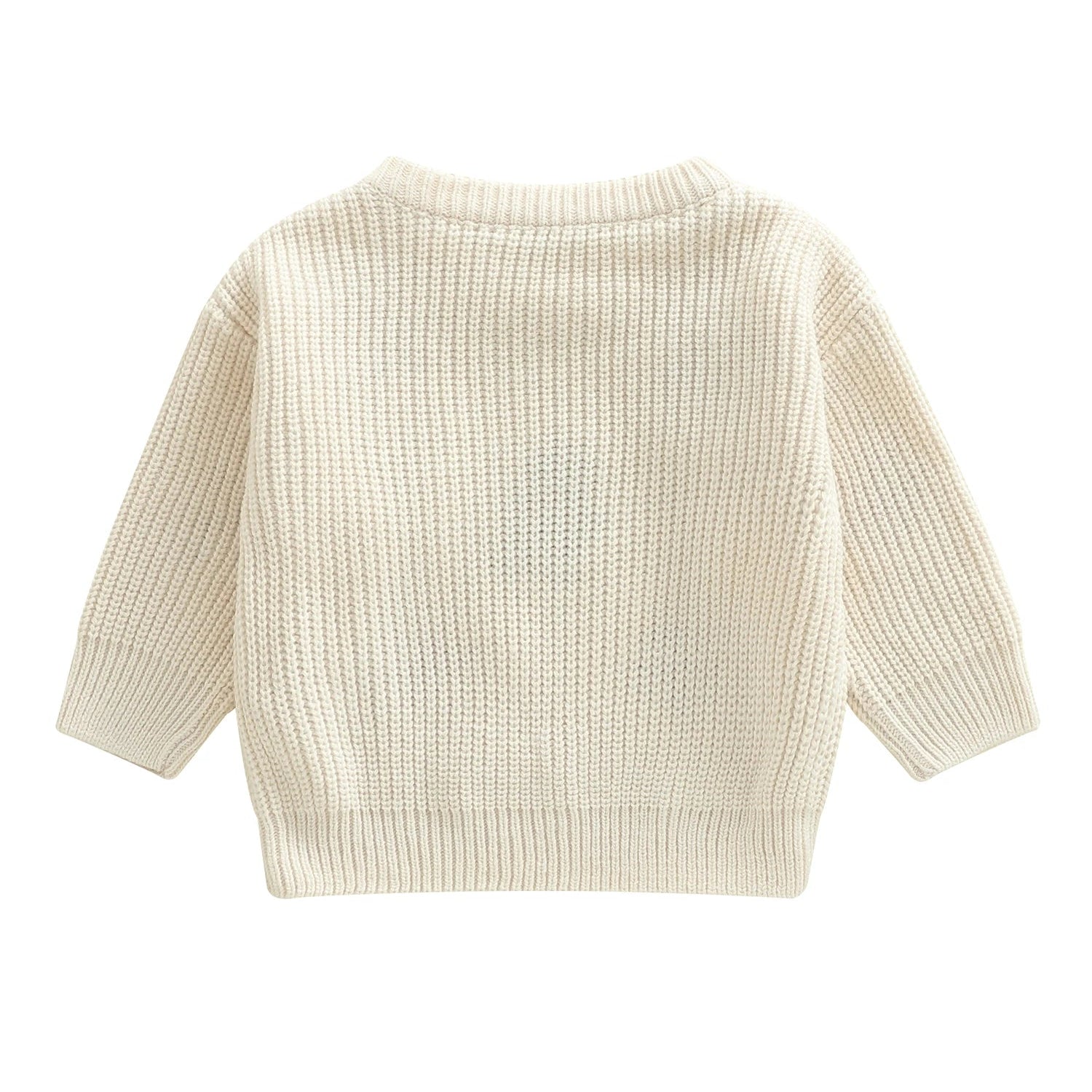 Gingerbread man & Candy Cane toddler Christmas Jumper back on white background