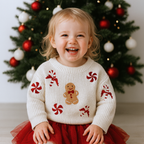 Gingerbread man & Candy Cane toddler Christmas Jumper