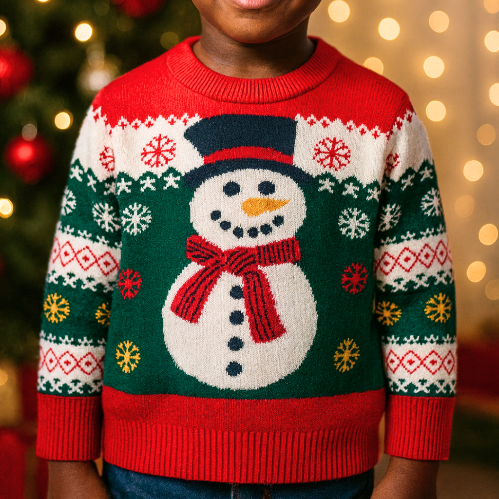 Happy Snowman - Kids' Christmas Jumper