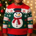 Happy Snowman - Kids' Christmas Jumper