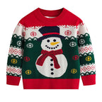 Christmas sweater with a snowman design on a white background