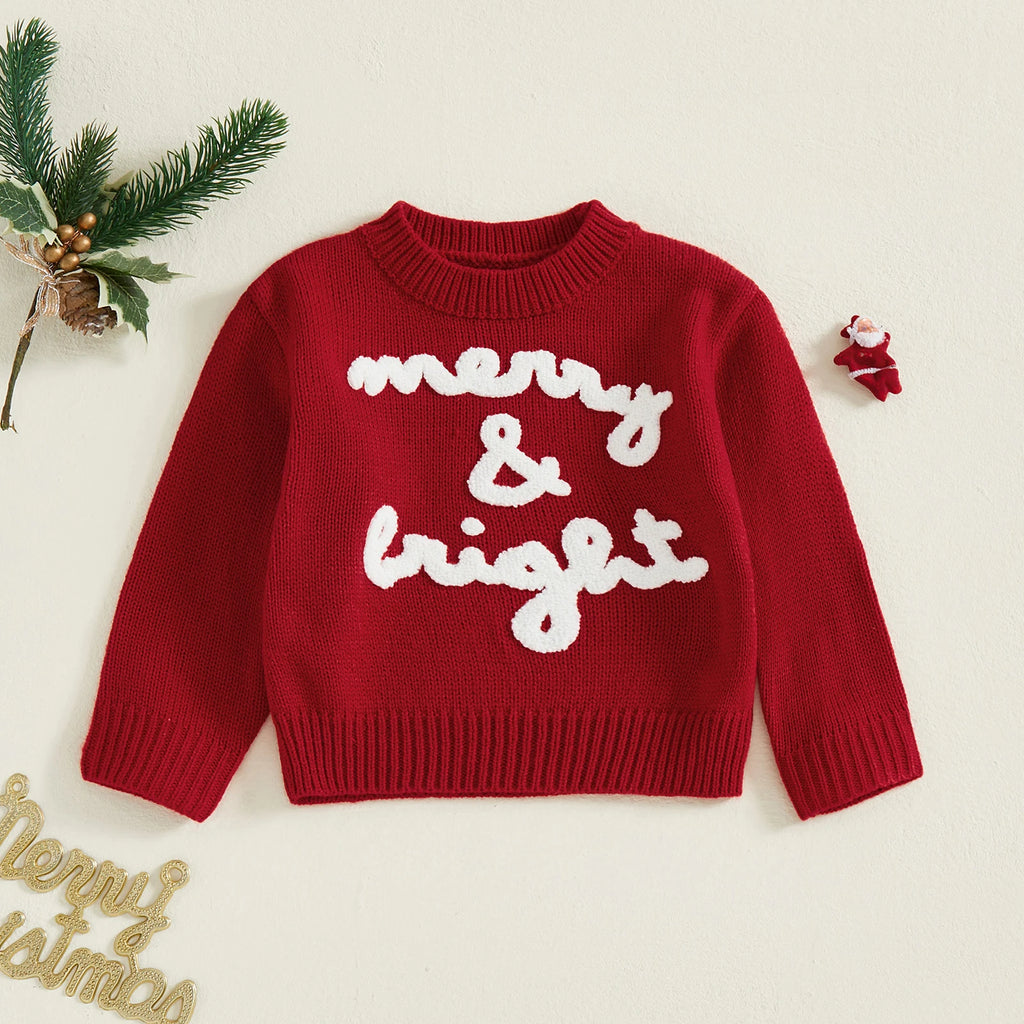 Merry & Bright Kids' Christmas Jumper