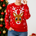Rudolf in the Snow Womens' Christmas Jumper