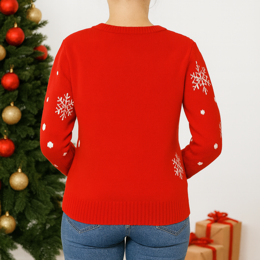 Rudolf in the Snow Womens' Christmas Jumper