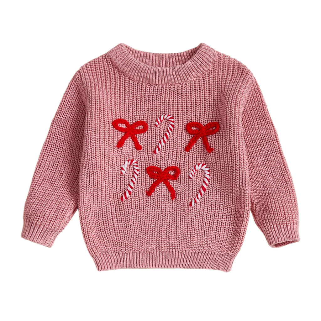 Bows & Canes Kids' Christmas Jumper