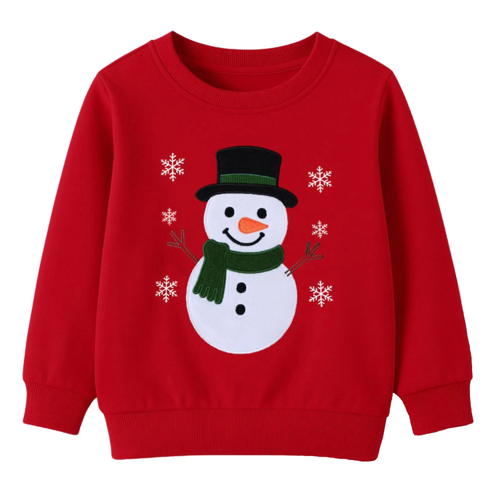 Happy Snowman Kids' Christmas Jumper
