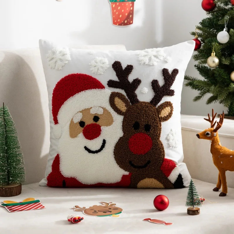 Santa & Rudolf Selfie Christmas Cushion Cover