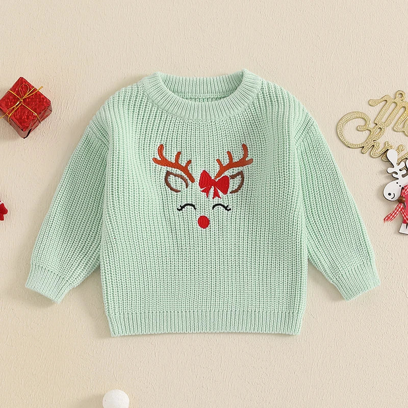 Sweet Deer Baby & Toddler Christmas Jumper - Pink