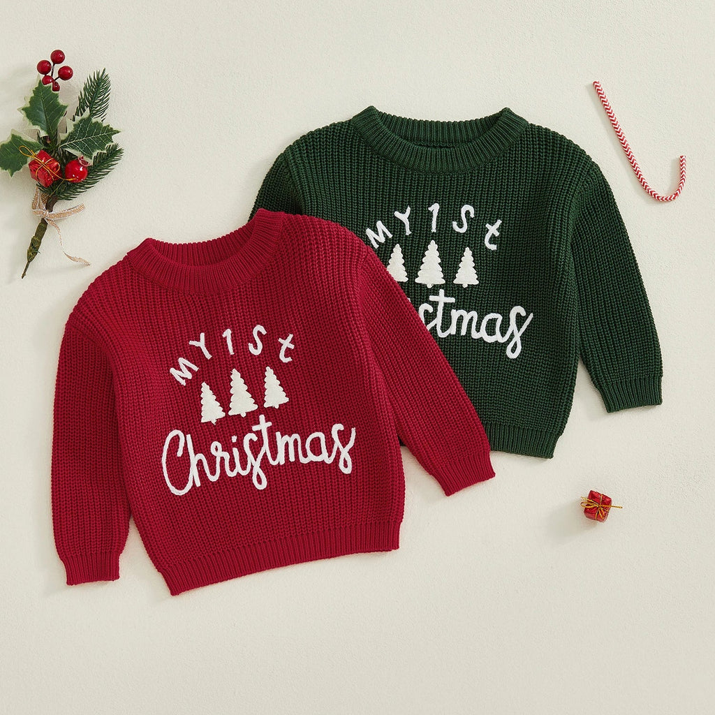 My 1st Christmas baby Jumper - Green