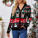 Let It Snow Busy Print Christmas Cardigan