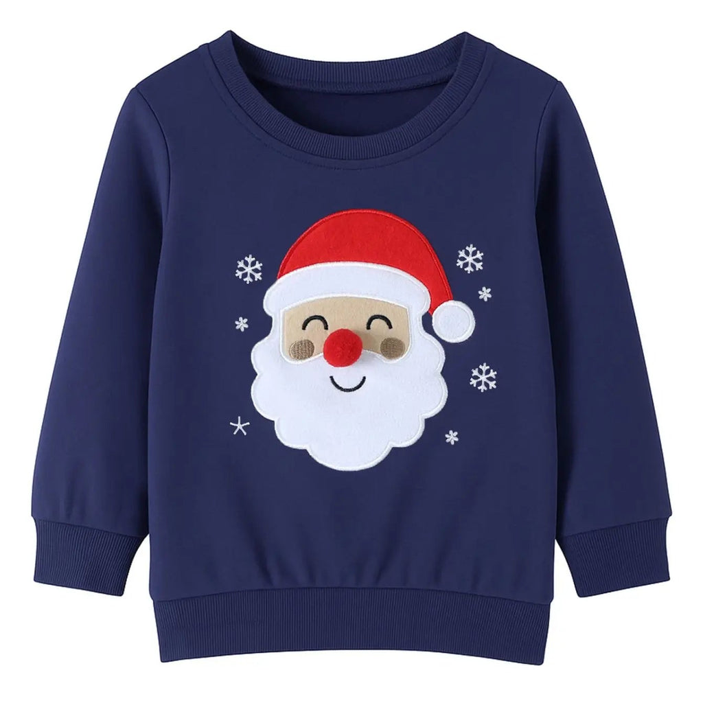 Smiley Santa Kids' Christmas Jumper