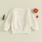 Fluffy Smiling Santa Kids' Christmas Jumper