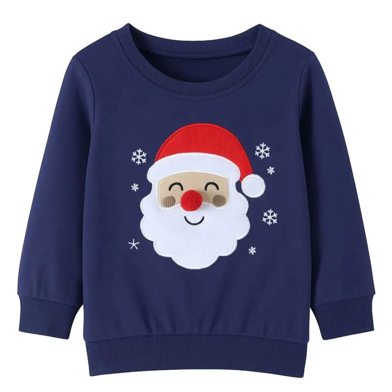Smiley Santa Kids' Christmas Jumper