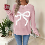 Big Bow Women's Christmas Jumper - Pink
