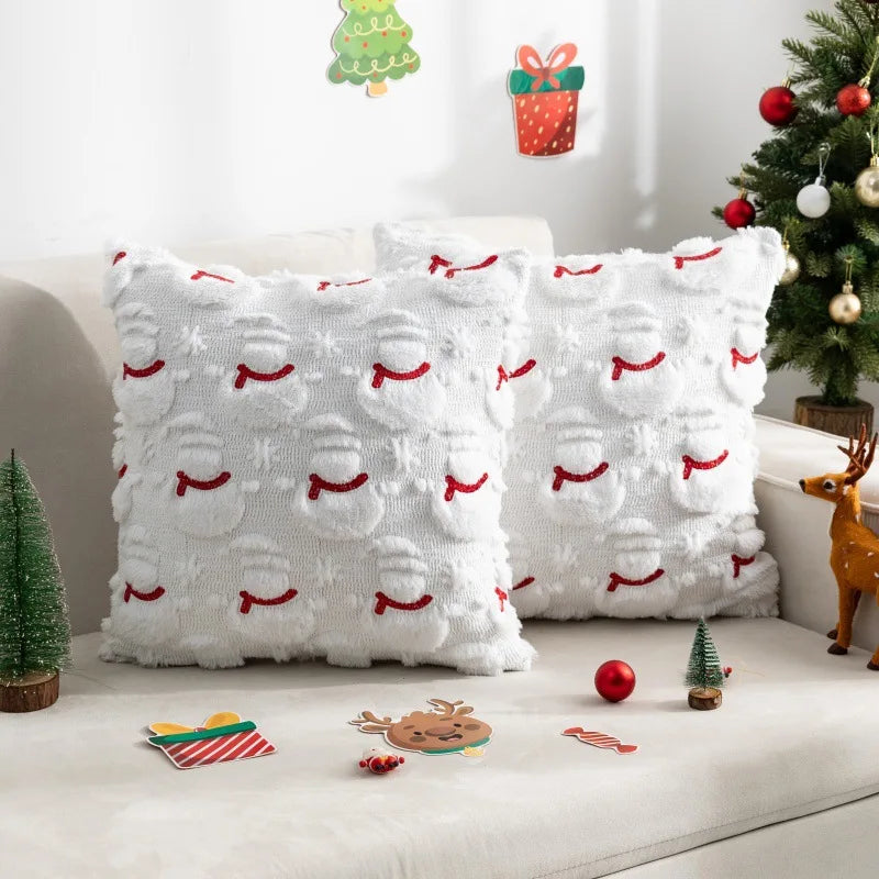 Sitting Snowman Christmas Cushion Cover