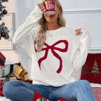 Big Bow Women's Christmas Jumper - Pink