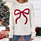 Big Bow Women's Christmas Jumper - Pink