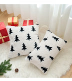 Plush Fir Trees Christmas Cushion Cover