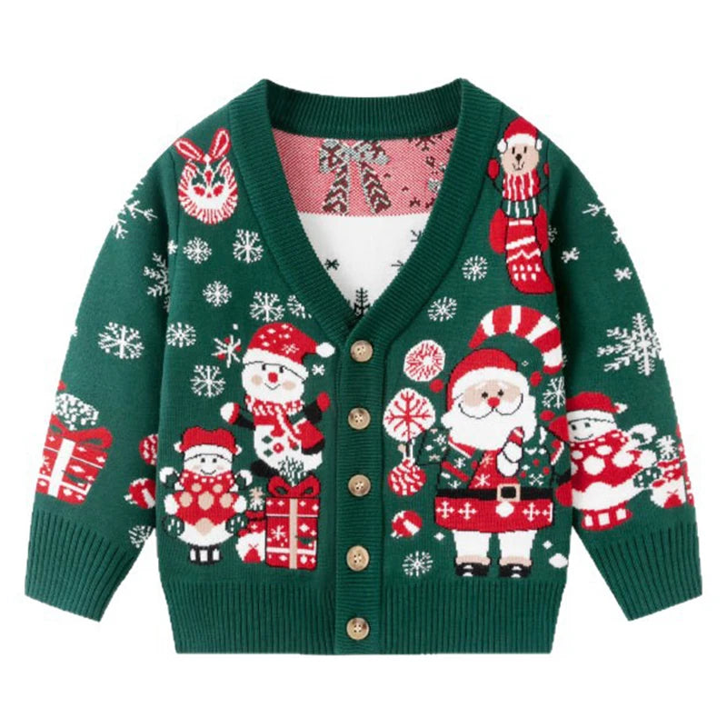 North Pole Party Knit Kids' Cardigan