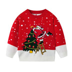 Santa by the Tree - Kids' Christmas Jumper