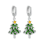 Christmas Tree Sterling Silver Christmas Earrings
