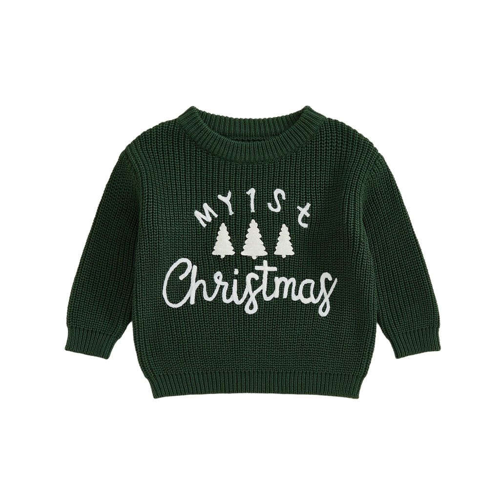 My 1st Christmas baby Jumper - Green
