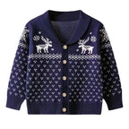 Fair Isle Kids' Cardigan - Blue
