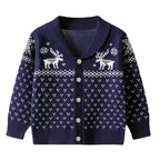 Fair Isle Kids' Cardigan - Blue