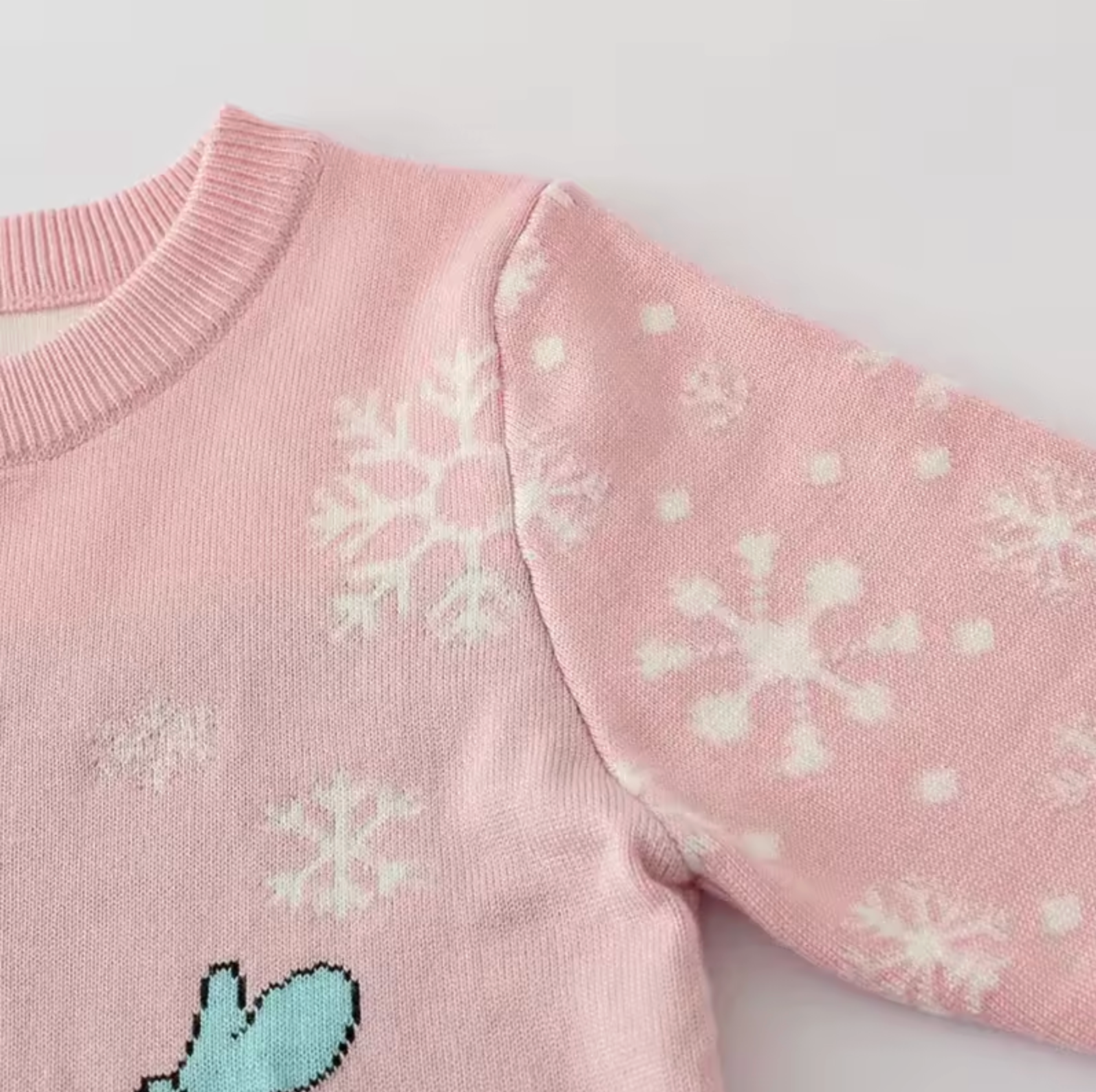Smiling Snowman - Pink Kids Christmas Jumper
