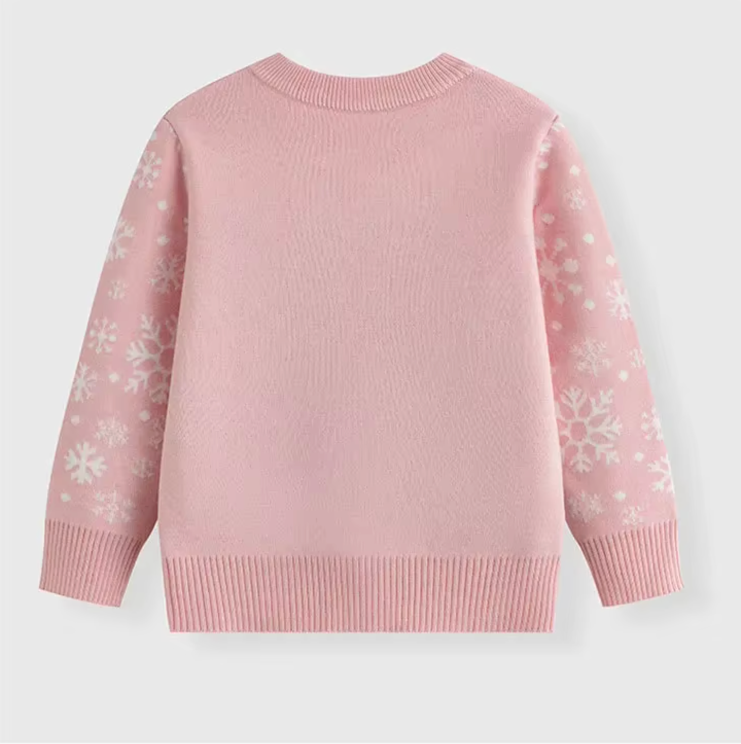 Smiling Snowman - Pink Kids Christmas Jumper