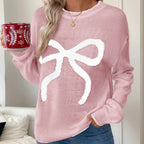 Big Bow Women's Christmas Jumper - Pink