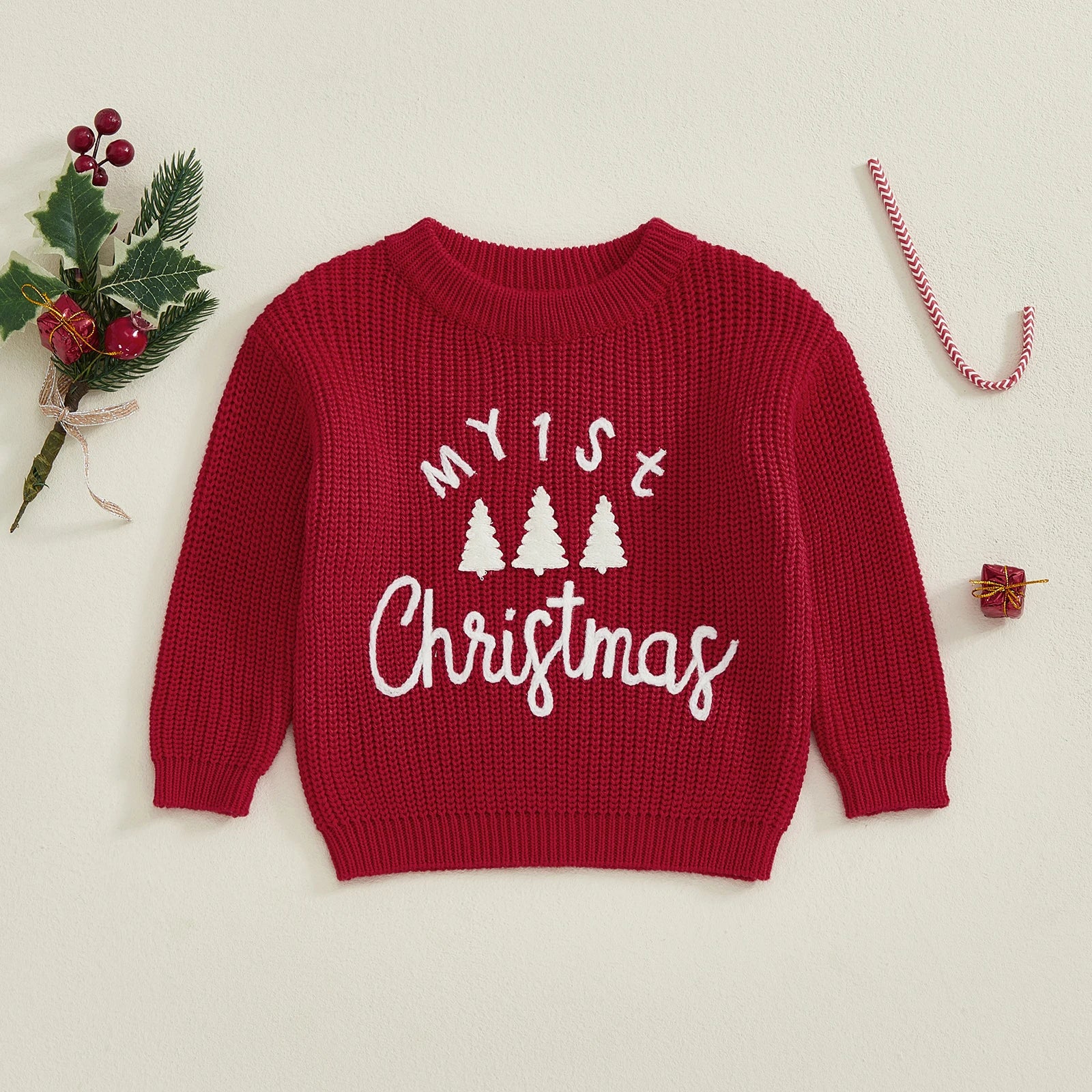 My 1st Christmas baby Jumper - Red