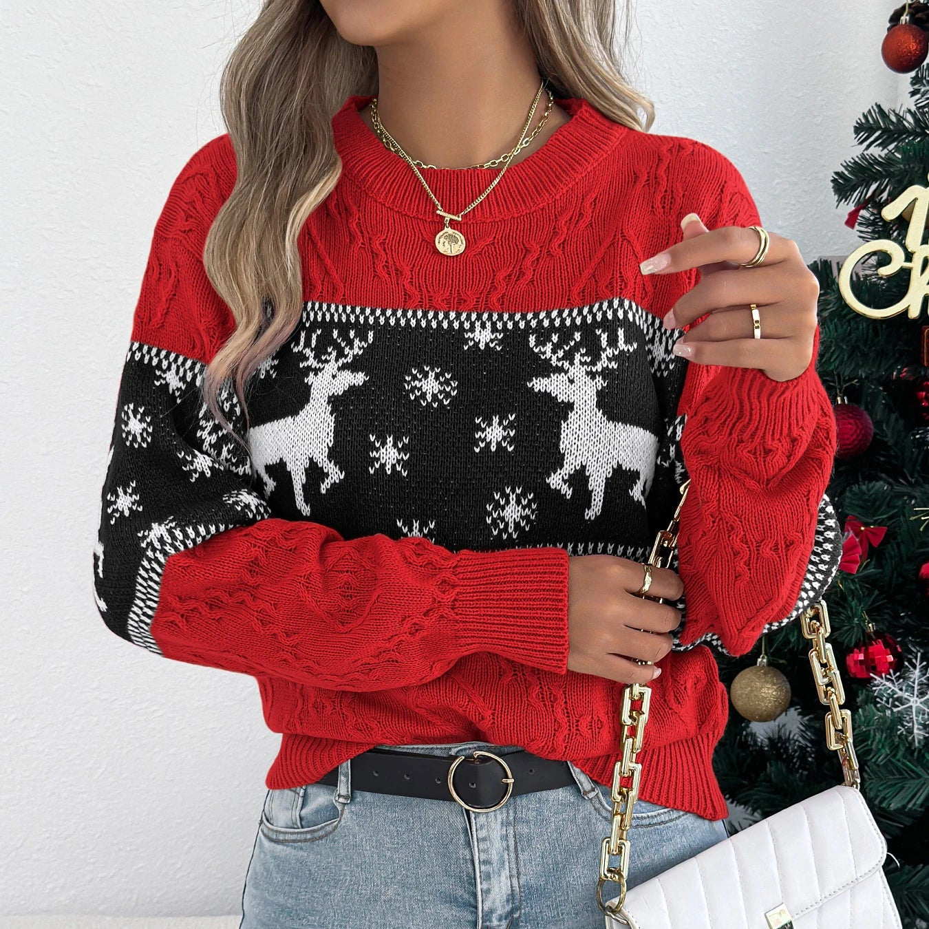 Deer Fair Isle Women's Christmas Jumper