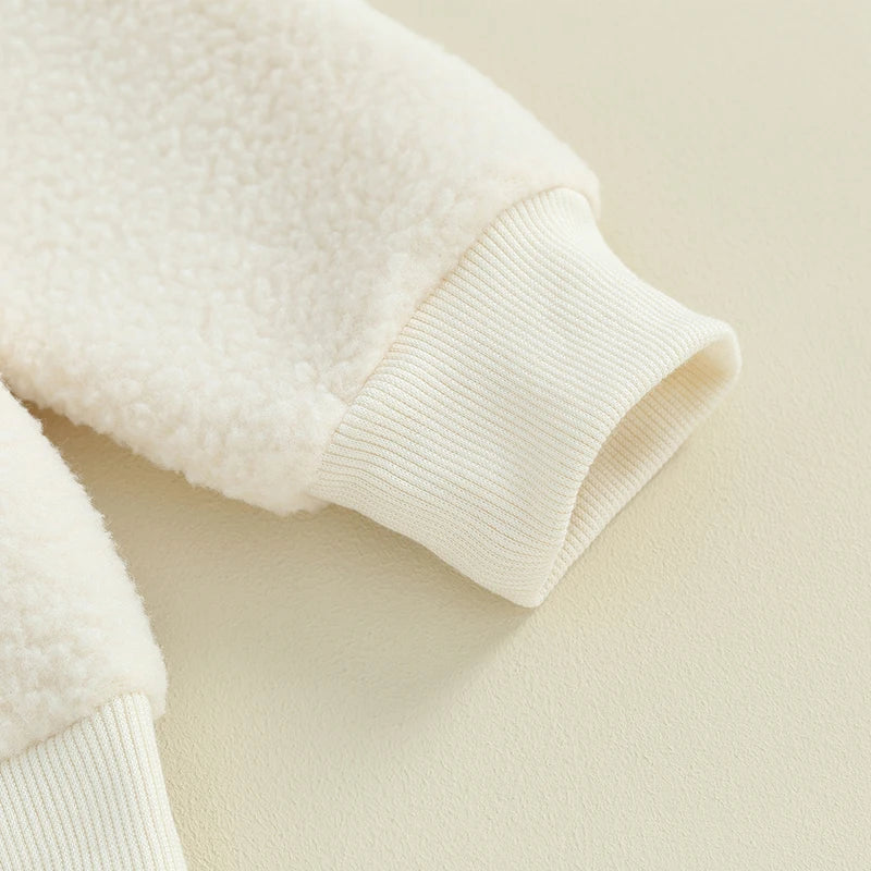 Fluffy Smiling Santa Kids' Christmas Jumper