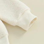 Fluffy Smiling Santa Kids' Christmas Jumper