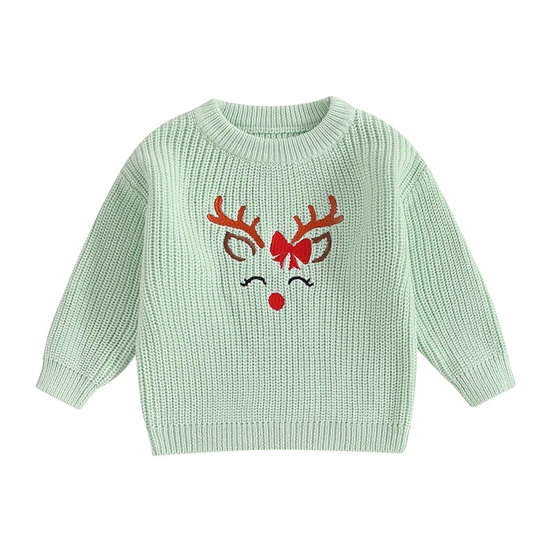 Sweet Deer Baby & Toddler Christmas Jumper - Pink