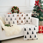 Plush Fir Trees Christmas Cushion Cover
