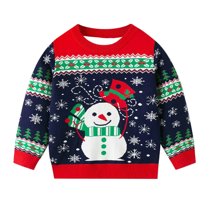 Smiling Snow Man - Kids Christmas Jumper